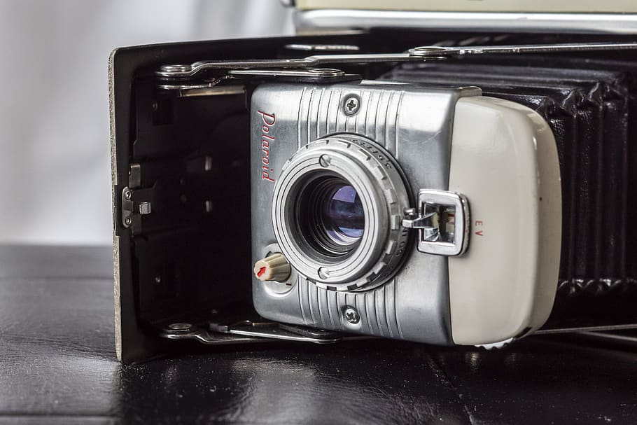 Silver Camera, antique, classic, instant camera, land camera HD wallpaper