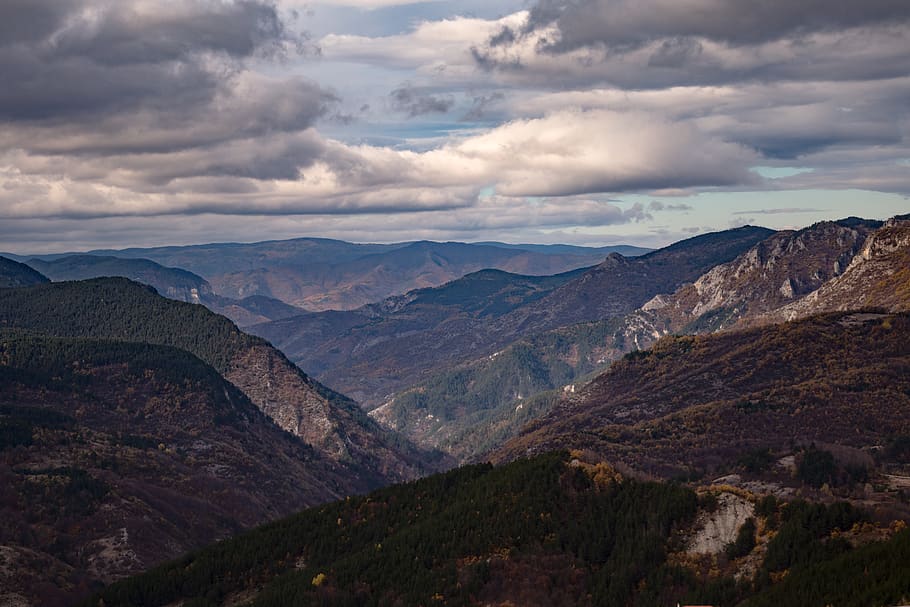 Aerial Photography of Mountains, adventure, clouds, cloudy, dawn HD wallpaper