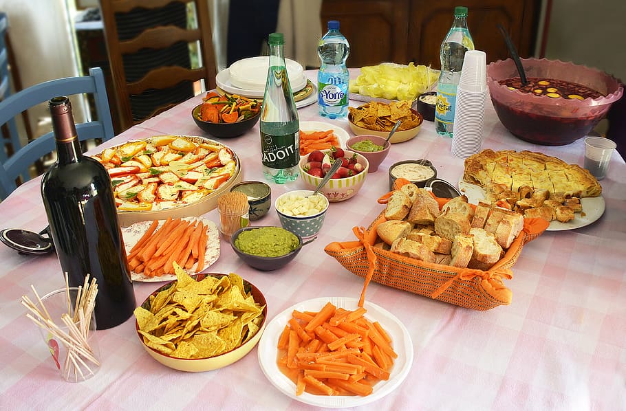 aperitif, appetizers, apéro, table, friendliness, food, food and drink HD wallpaper
