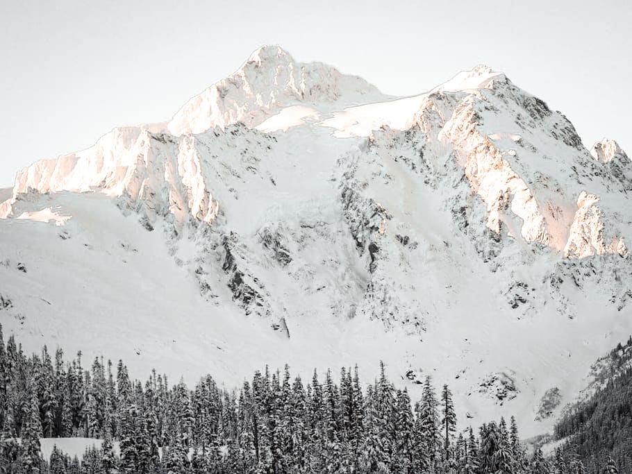 snow-covered mountain, outdoors, mountain range, nature, peak HD wallpaper