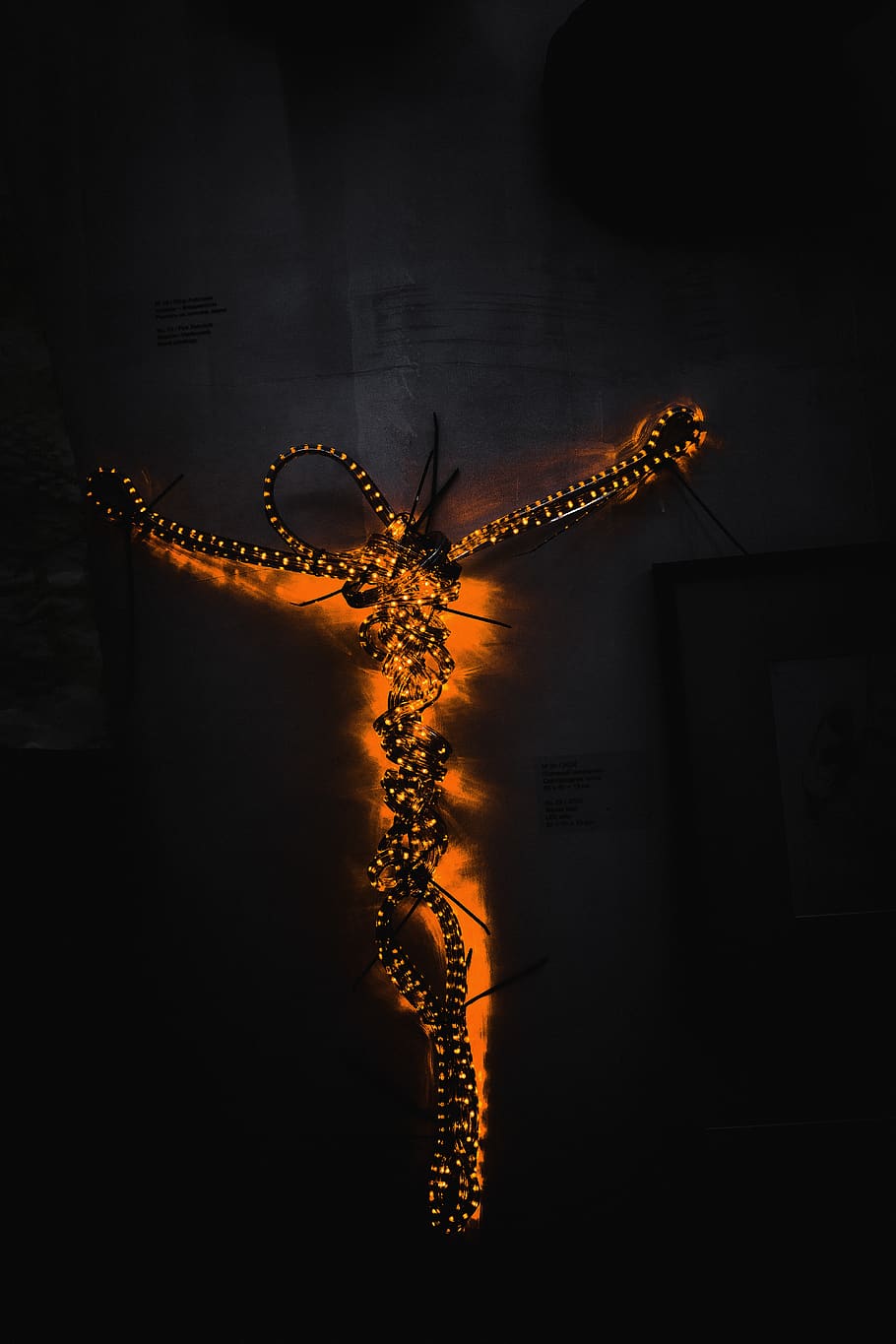 light, art, musum, no people, black background, celebration HD wallpaper