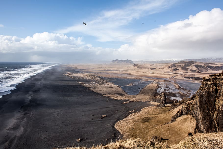 iceland, dyrhólaey, vík, explore, wanderlust, high, height HD wallpaper