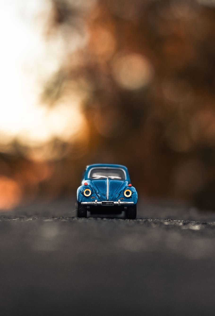 Blue Beetle car, selective focus, toy car, close-up, no people HD wallpaper