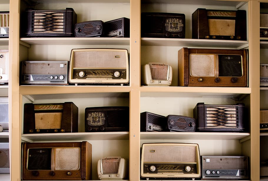 radio, vintage, 1950s, 1960s, antique, old, broadcast, retro