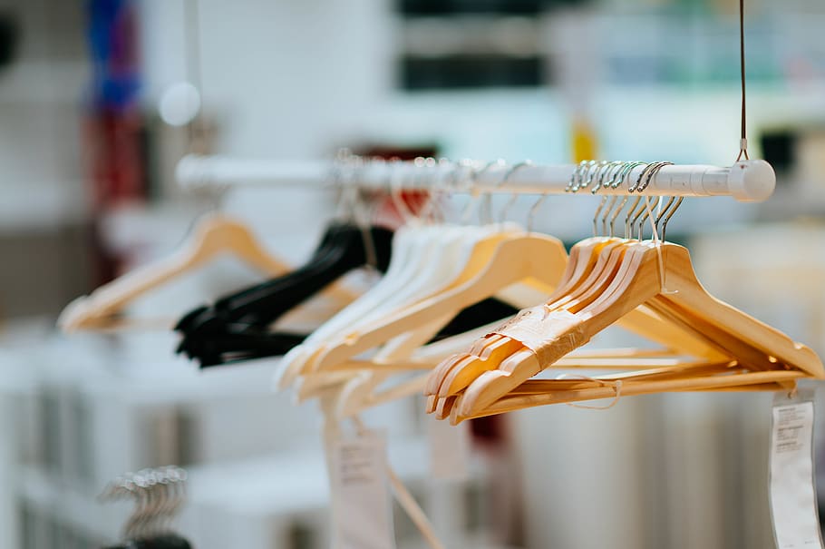 assorted-color clothes hangers, clothing, apparel, animal, bird HD wallpaper