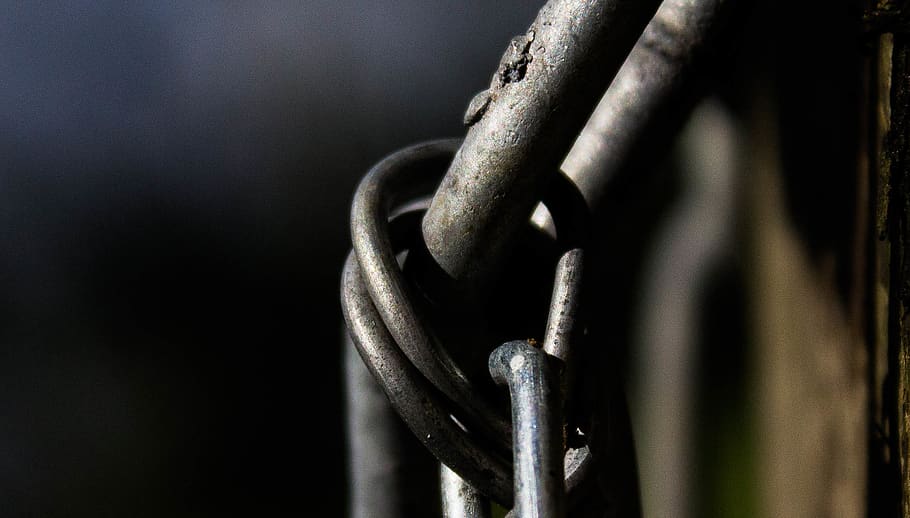 closeup, macro, urban, abstract, chain, details, motion, lake HD wallpaper