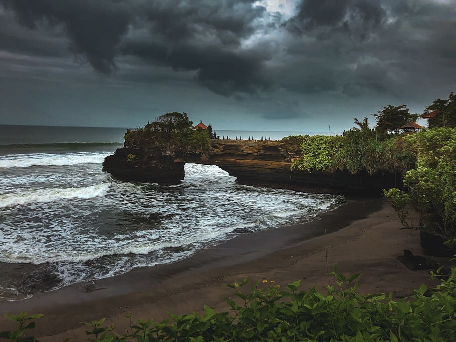 cloud - sky, water, sea, beauty in nature, plant, land, scenics - nature HD wallpaper