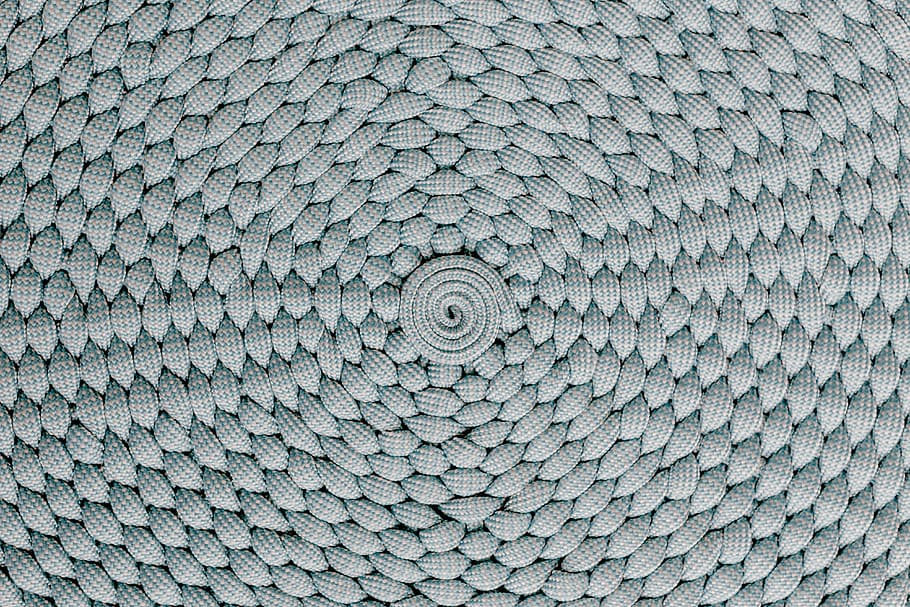 Blue knitted pouf, closeup, detail, background, close-up, light blue, HD wallpaper