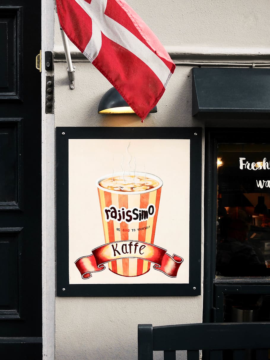 copenhagen, denmark, ad, kaffe, coffee, københavn, latte, vintage HD wallpaper