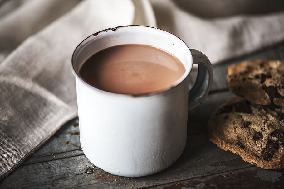 baked, beverage, biscuit, brown, cacao, chip, chocolate, chocolate chip HD wallpaper