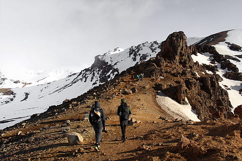 two man climbing mountain, person, outdoors, human, nature, ground HD wallpaper