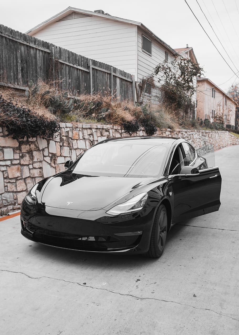 black car on road, transportation, mode of transportation, motor vehicle HD wallpaper