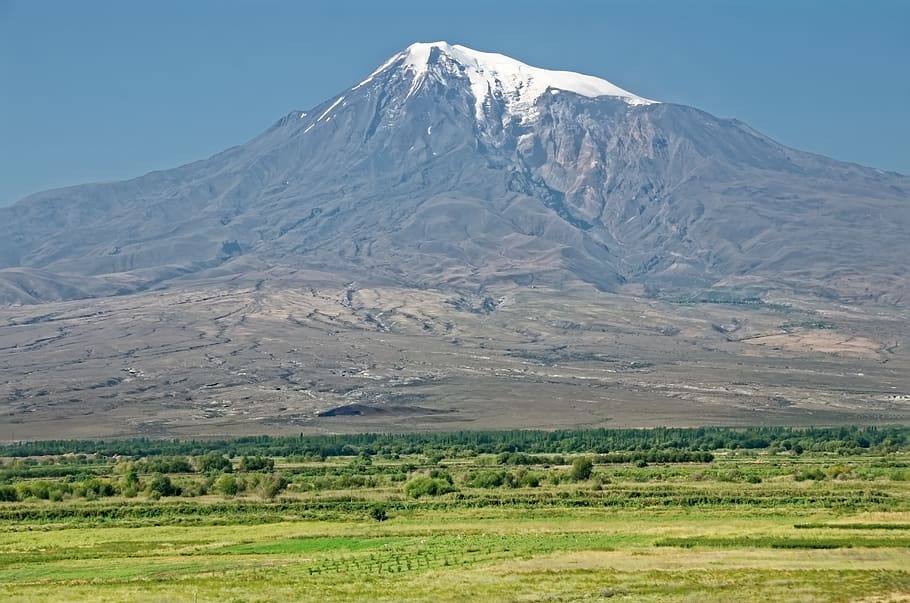 armenia, ararat, landscape, mountain, turkey, border area, caucasus, HD wallpaper