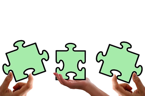 puzzle, share, items, joining together, team, teamwork, cooperation HD wallpaper