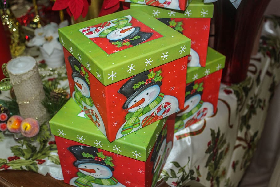 card, present, christmas, decoration, gifts, indoors, no people HD wallpaper