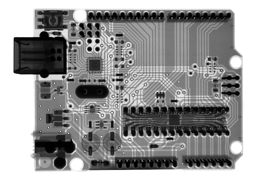 gray and black computer motherboard, technology, electronics industry HD wallpaper