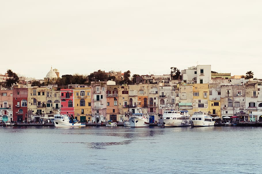 italy, procida, building exterior, architecture, built structure HD wallpaper