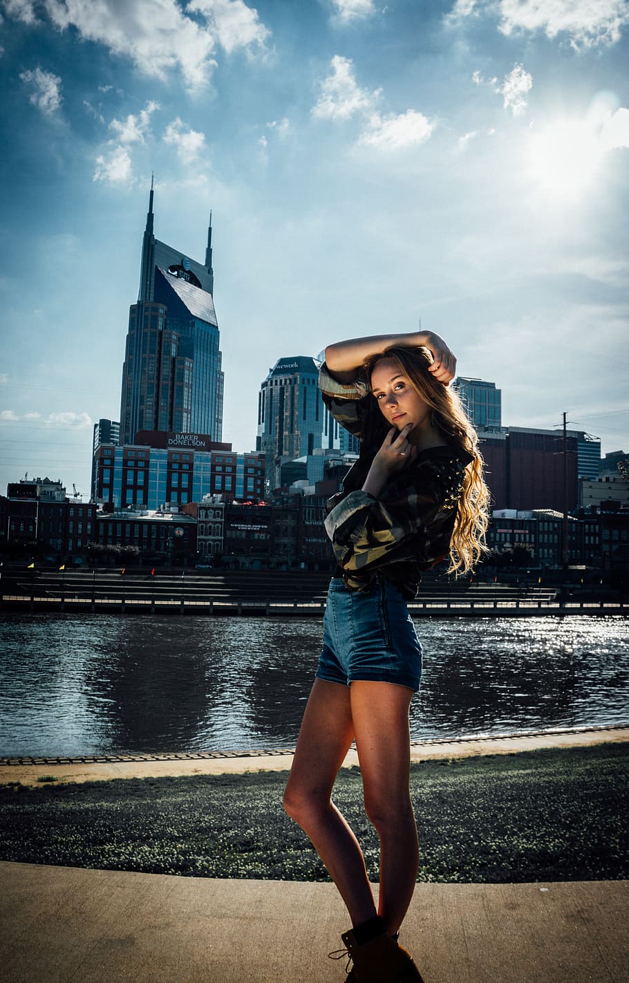 powerful, strong, lake, blue, blonde, girl, nashville, beautiful HD wallpaper