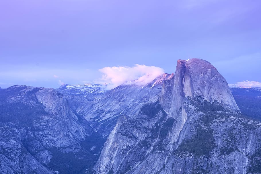 Mountains Under Cloudy Sky, clouds, landscape, mountain range HD wallpaper