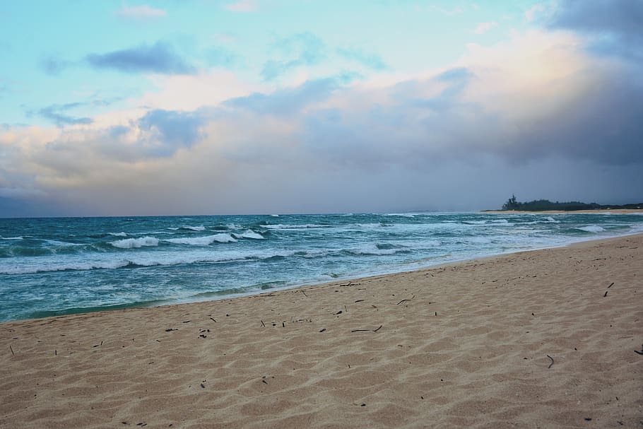 blue, peaceful, surf, waves, nature, landscape, water, summer HD wallpaper
