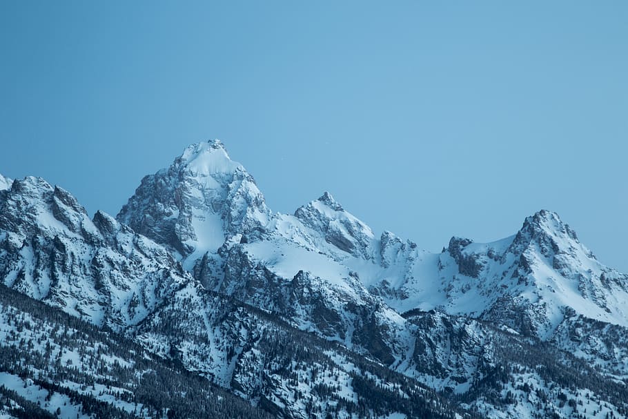 landscape photography of mountains covered by snow, winter, nature HD wallpaper