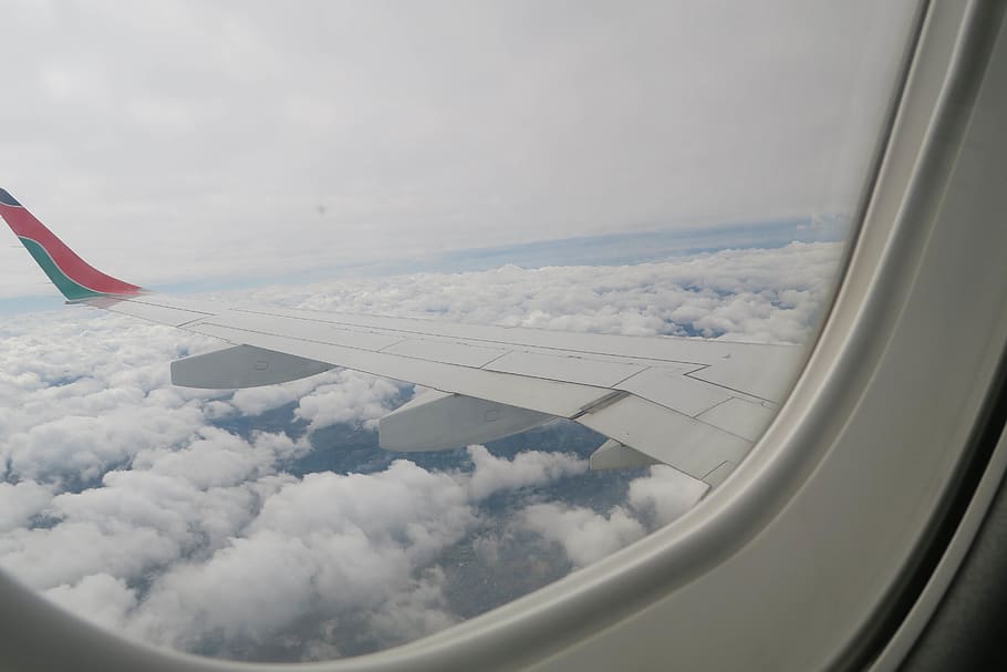 plane, airplane, fly, flying, sky, clouds, africa, air vehicle HD wallpaper