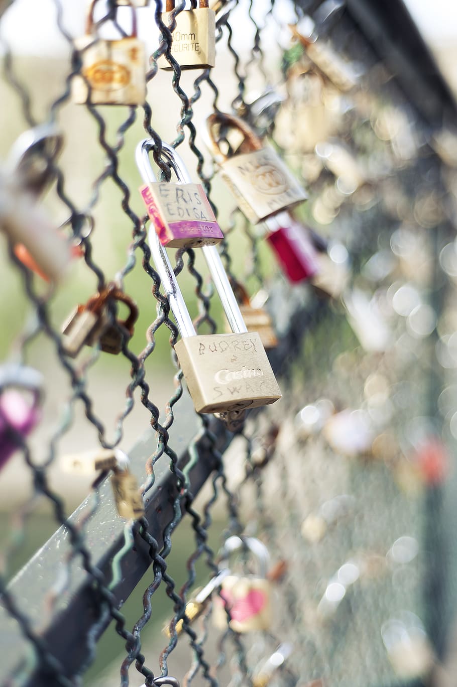 paris, france, chain, love, bridge, cadena, cadenas, locks, HD wallpaper