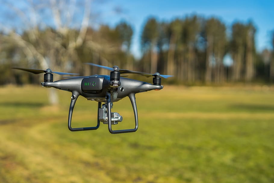 drone, uav, quadrocopter, hobby, sky, illuminated, aircraft HD wallpaper