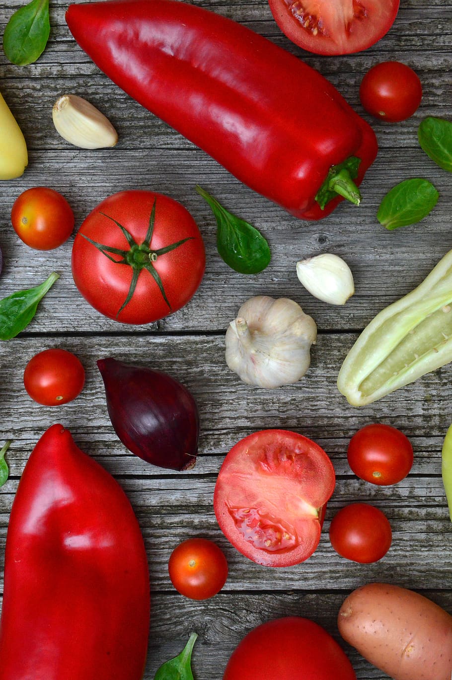 Variety of Vegetables, assortment, background, bunch, chili, colorful HD wallpaper