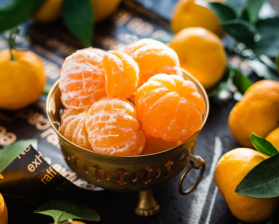 Close-up of Fruits in Bowl, appetizing, citrus, clementines, delicious HD wallpaper