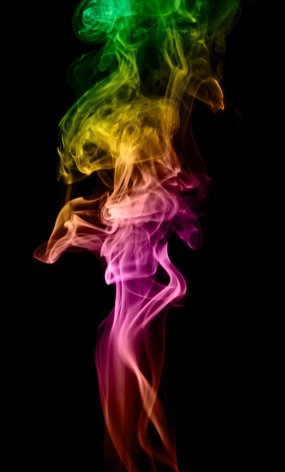 aromatherapy, background, color, smell, smoke, black background HD wallpaper