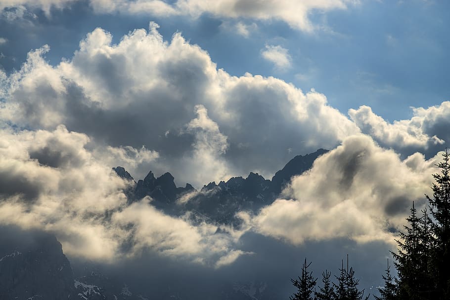italy, dolomites, cloud - sky, beauty in nature, tree, scenics - nature HD wallpaper