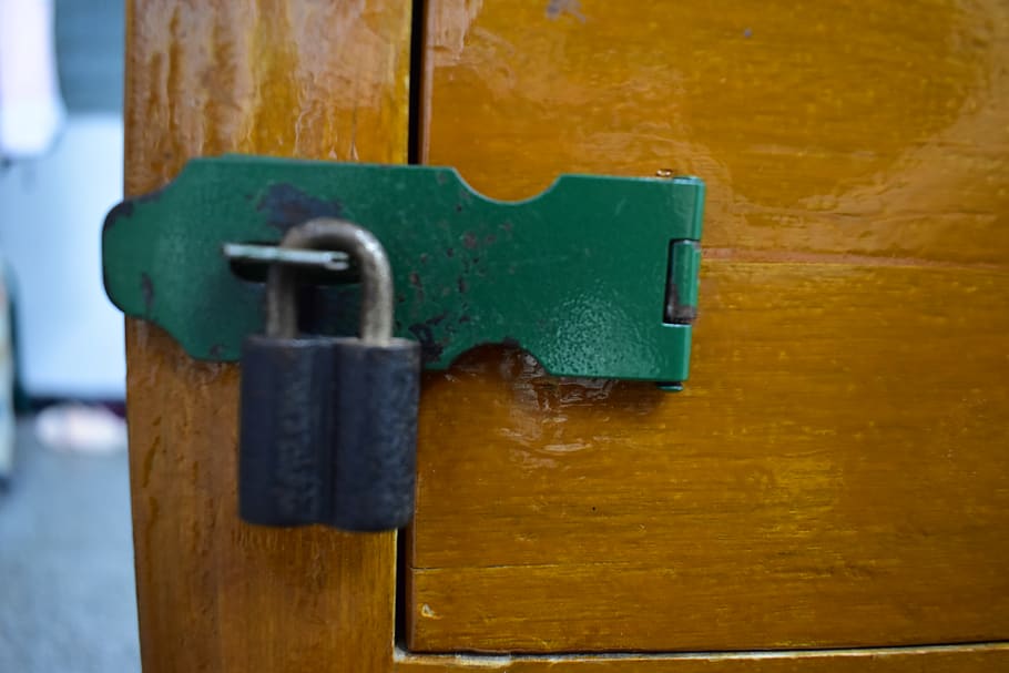 lock, safety, wood - material, protection, metal, security HD wallpaper