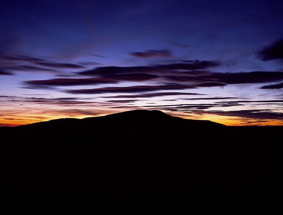 mountain, nature, landscape, dark, black, sky, cloud - sky HD wallpaper