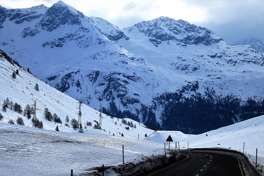snow, mountain, winter, cold, ice, panorama, panoramic, hill HD wallpaper
