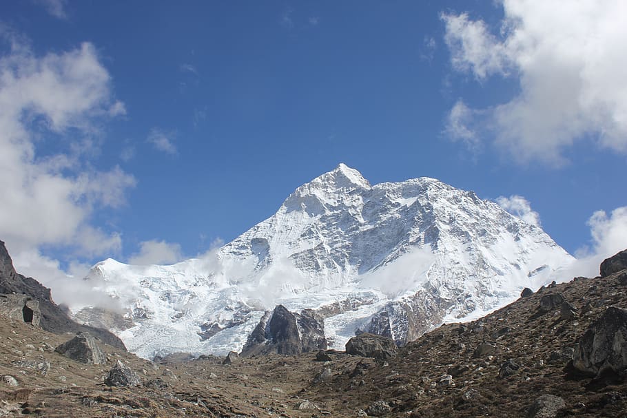 mountain, sky, beauty in nature, cloud - sky, scenics - nature HD wallpaper