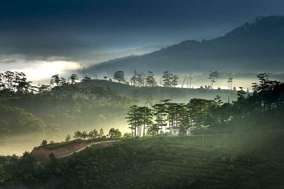 clouds, dawn, vietnam, fanciful, to design, natural, light HD wallpaper