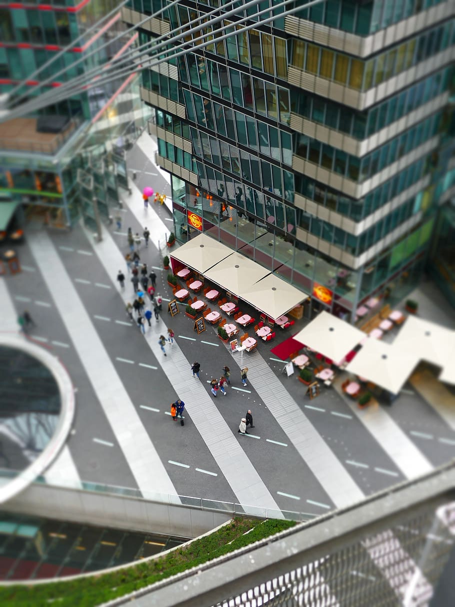 berlin, sony, center, restaurant, effect, camera, bird's eye view HD wallpaper