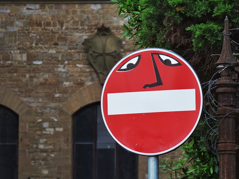 italy, florence, no entry, red, meaning, funny, humour, humorous HD wallpaper