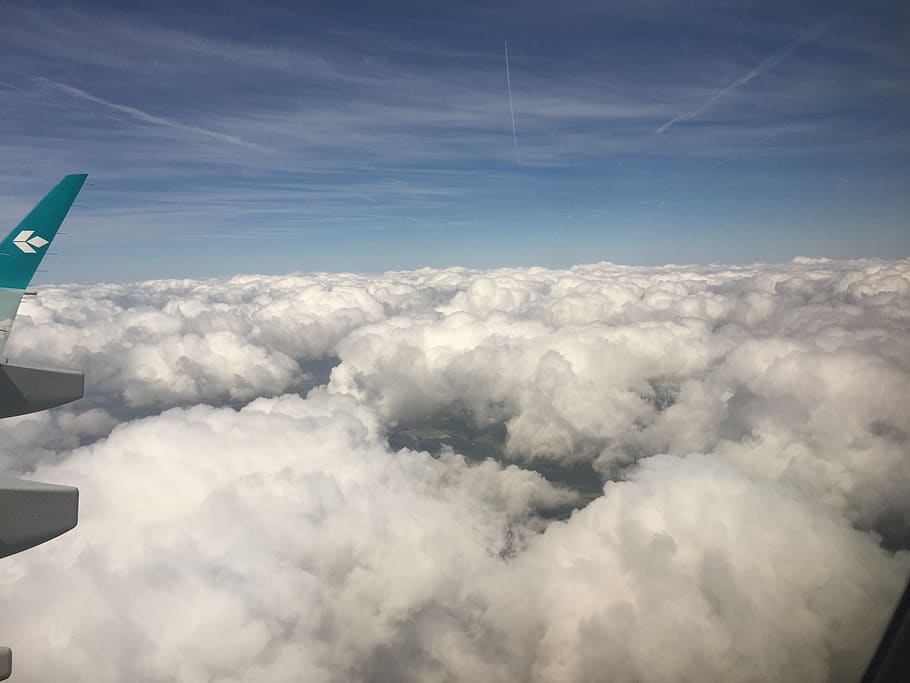 clouds, up in the sky, between clouds, air, dreaming, far and away HD wallpaper