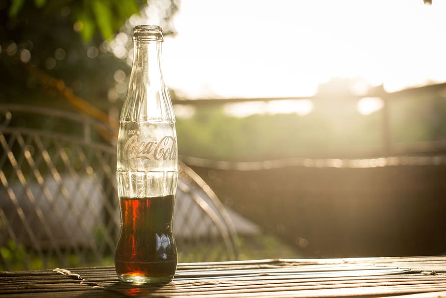 Refreshing Coca Cola, beverage, bottle, coke, outdoor, soda, sun, HD wallpaper