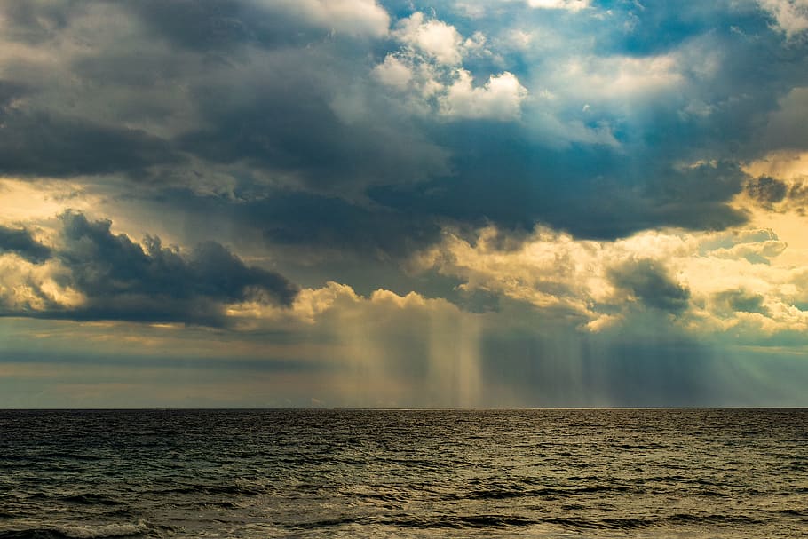 storm, clouds, sky, weather, nature, dramatic, dark, sea, spring HD wallpaper