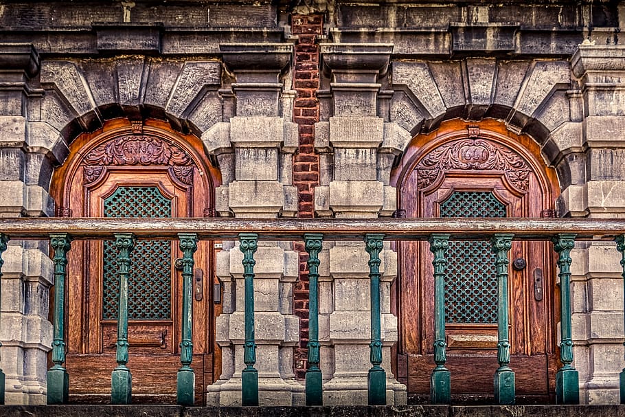facade, house, architecture, building, doors, 1666, historically HD wallpaper
