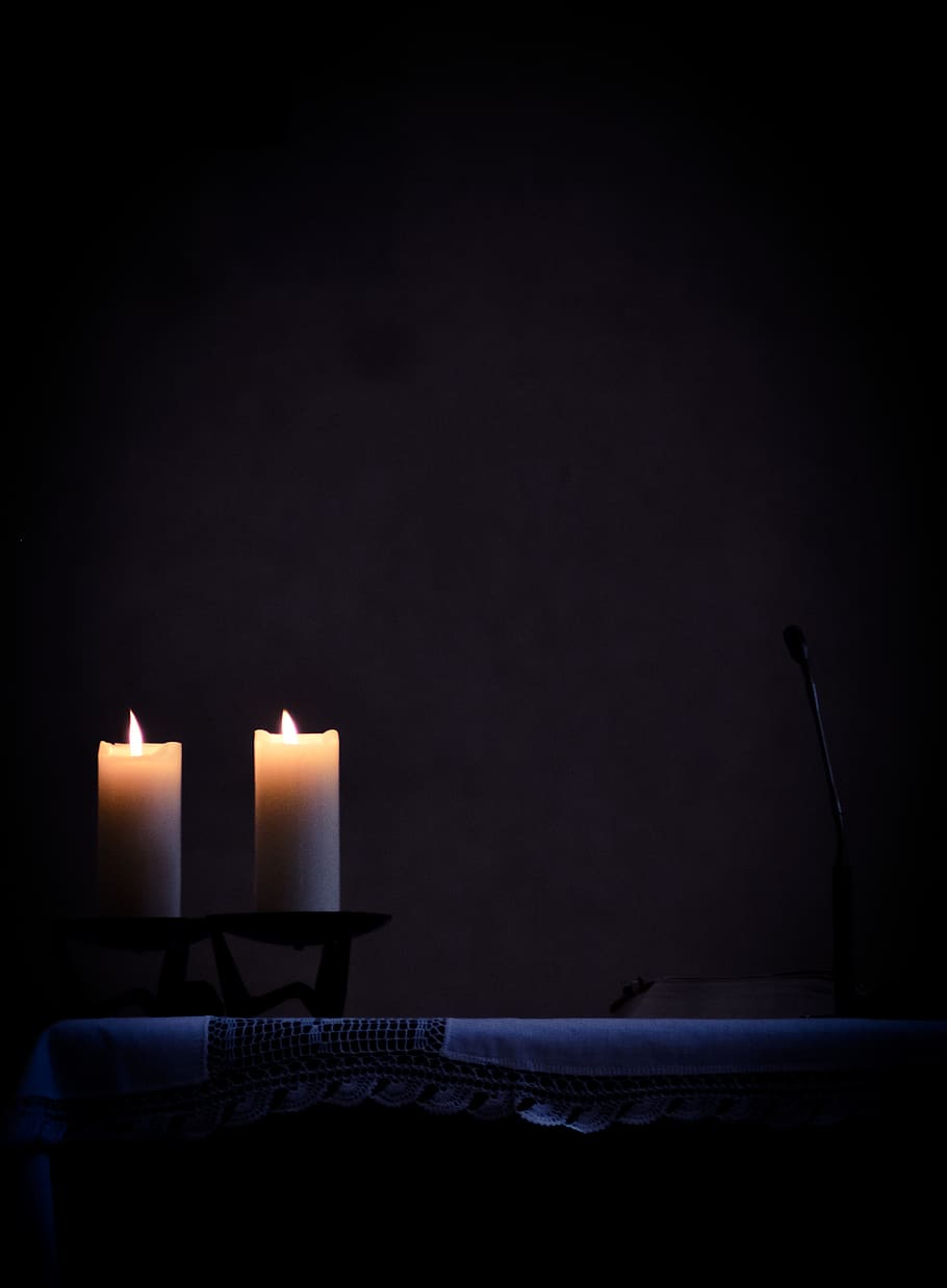 candle, fire, electronics, pc, computer, flame, lighting, silhouette HD wallpaper