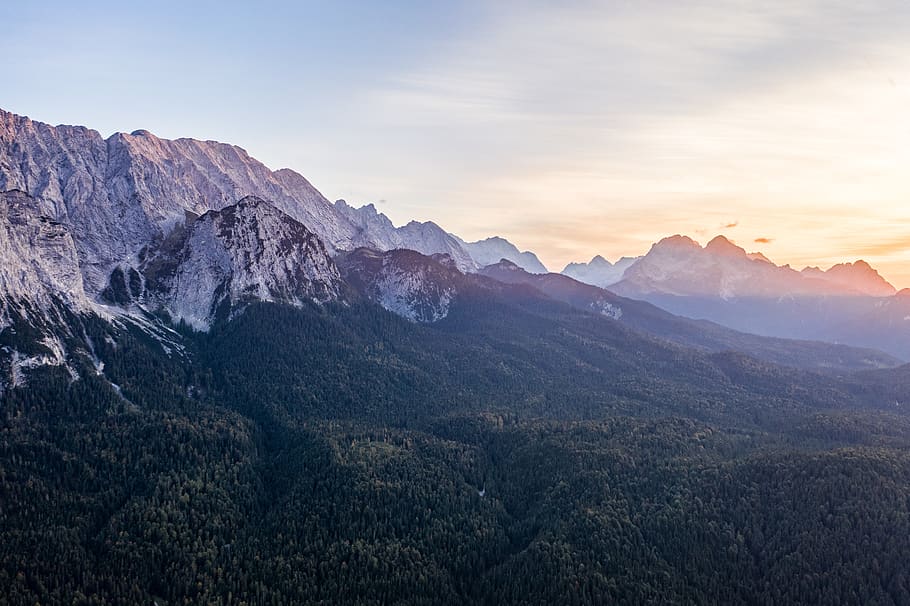 green mountain, crest, outdoors, nature, mountain range, germany HD wallpaper