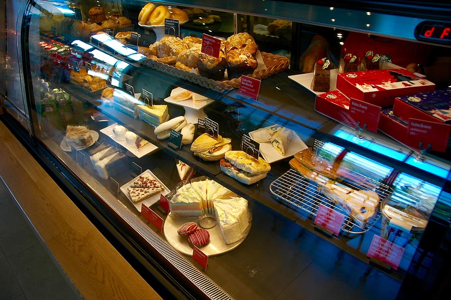 cake, coffee, friend, food and drink, choice, variation, retail HD wallpaper