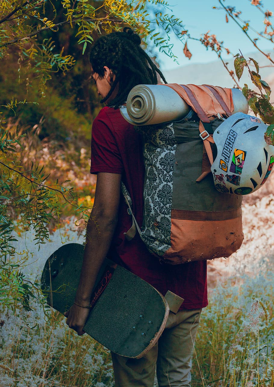 man holding skateboard, human, person, people, peru, callahuanca HD wallpaper