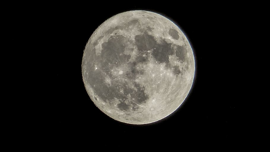 canada, canmore, moon, craters, grey, astrophotography, zoomed HD wallpaper