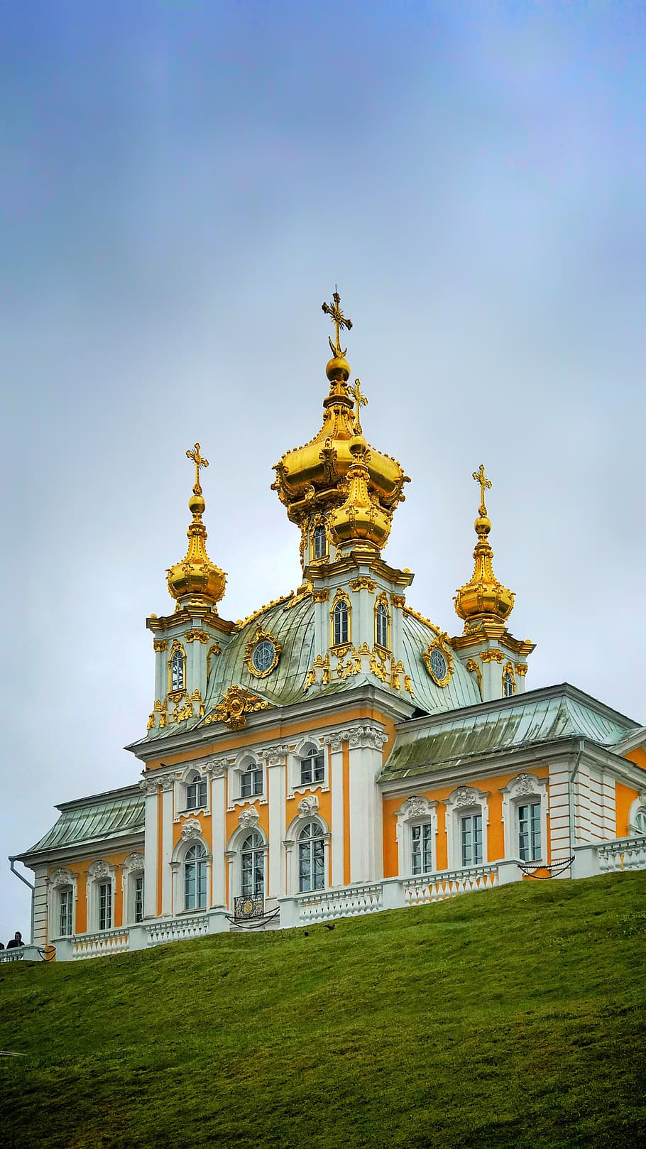 dome, building, architecture, spire, steeple, tower, petergof HD wallpaper