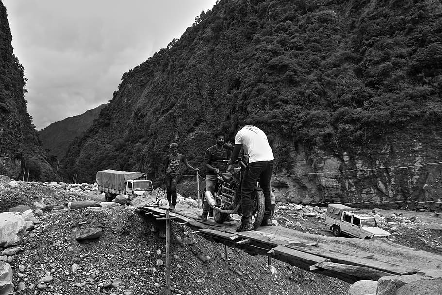 nepal, mountain, real people, day, one person, nature, rear view HD wallpaper